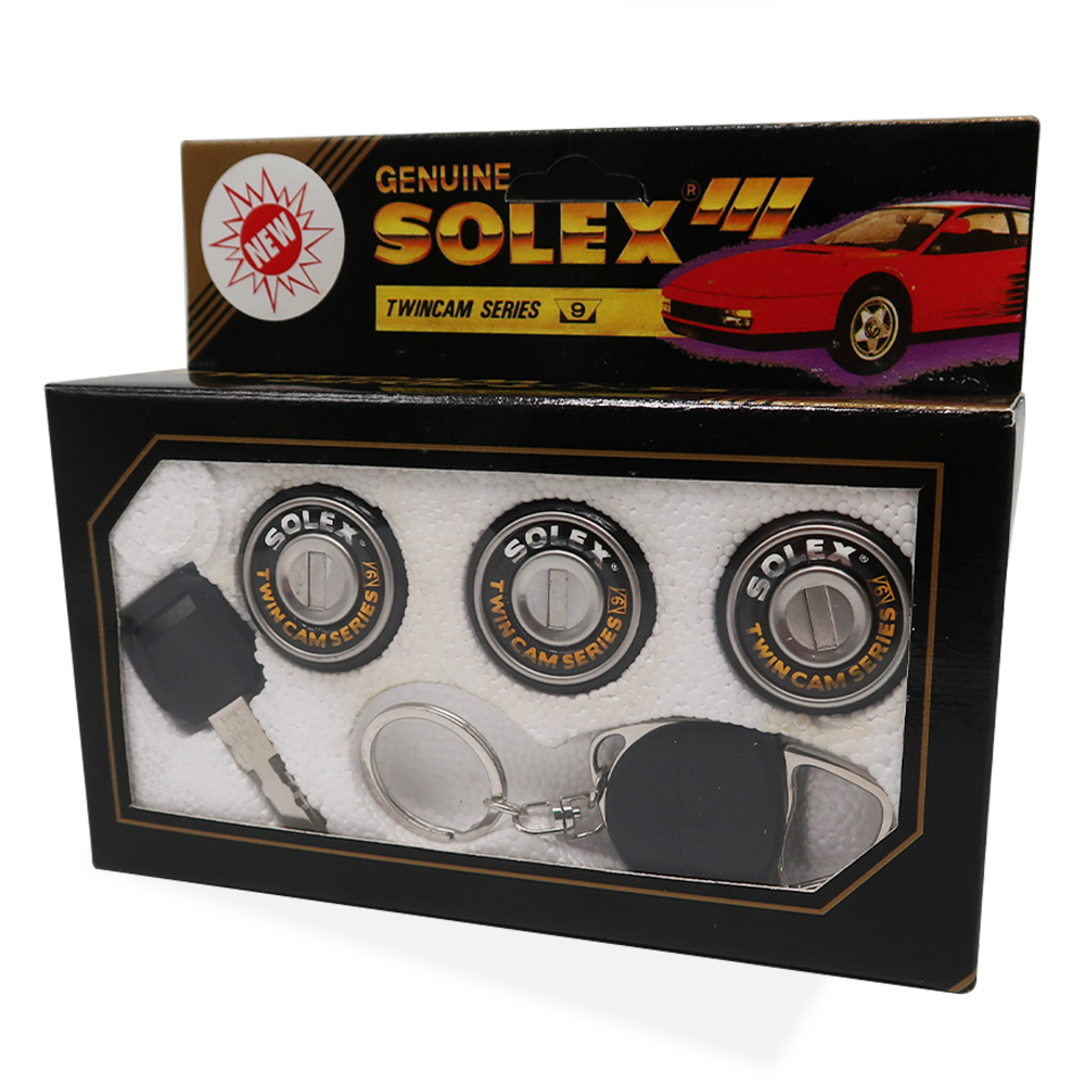 Solex Anti Theft Flat Key Twin Cam Door Security Lock Set of 3