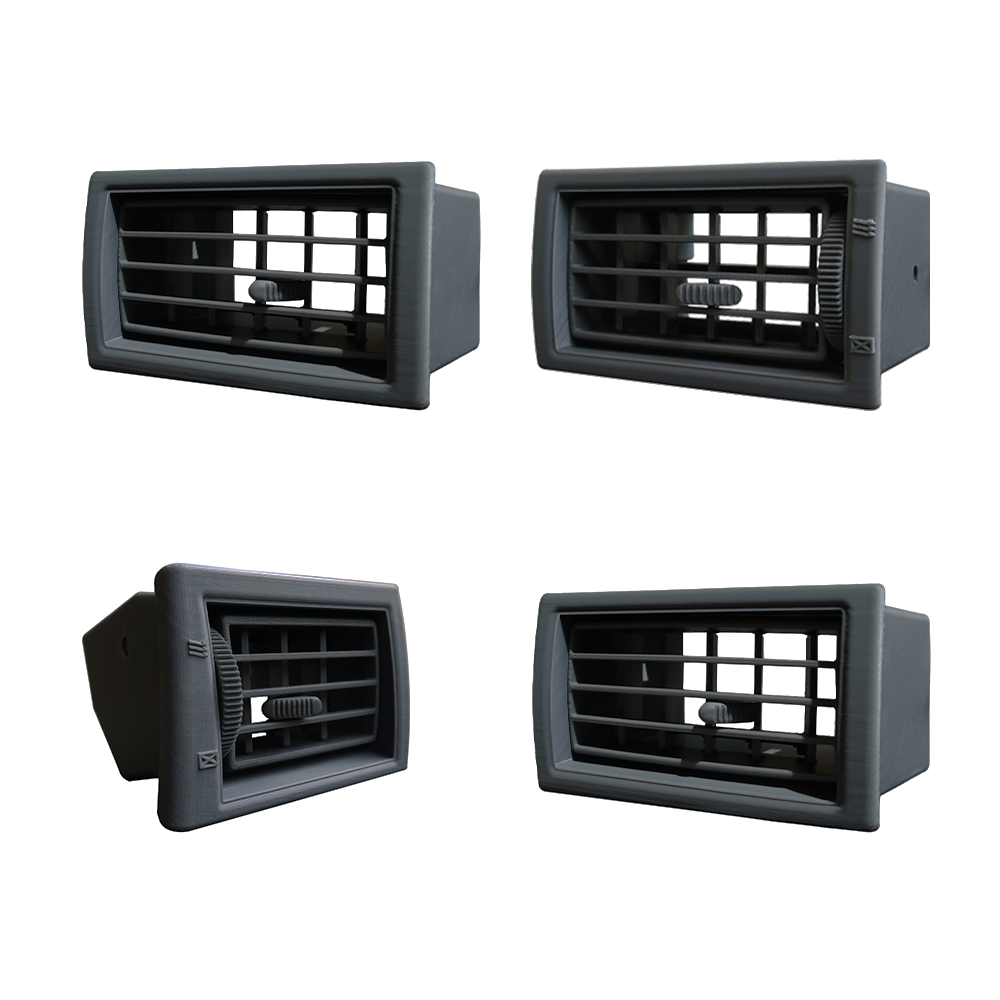 Complete replacement dash vent set for classic Toyota 4Runner and Pickup interior applications