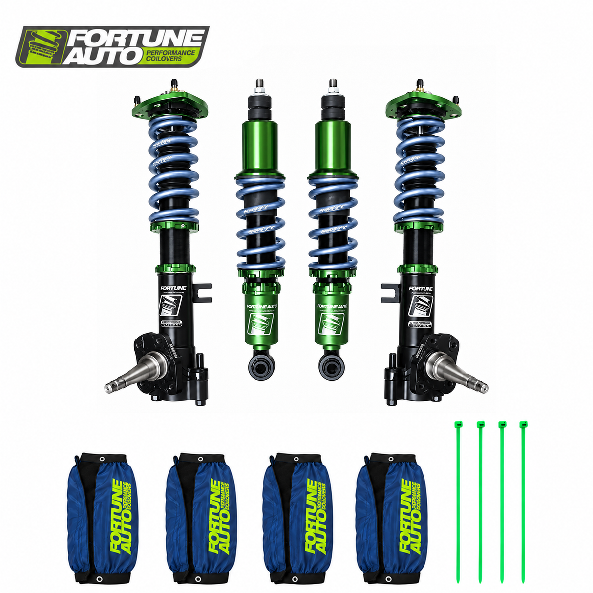 Fortune Auto AE86 500 Series coilover spring and mount configuration