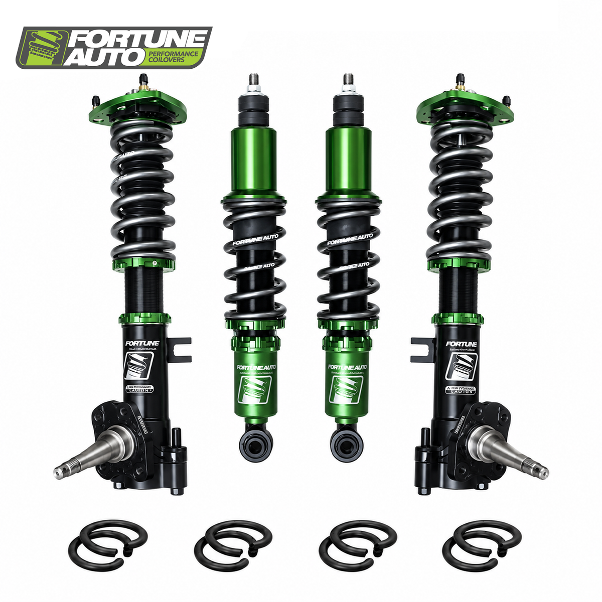 Fortune Auto AE86 500 Series coilover assembly and spring components