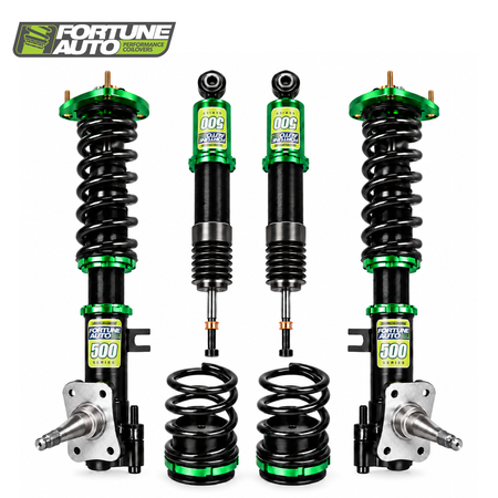 Fortune Auto 500 Series coilover kit for 1983-1987 Toyota Corolla AE86 with OEM-style separate rear suspension