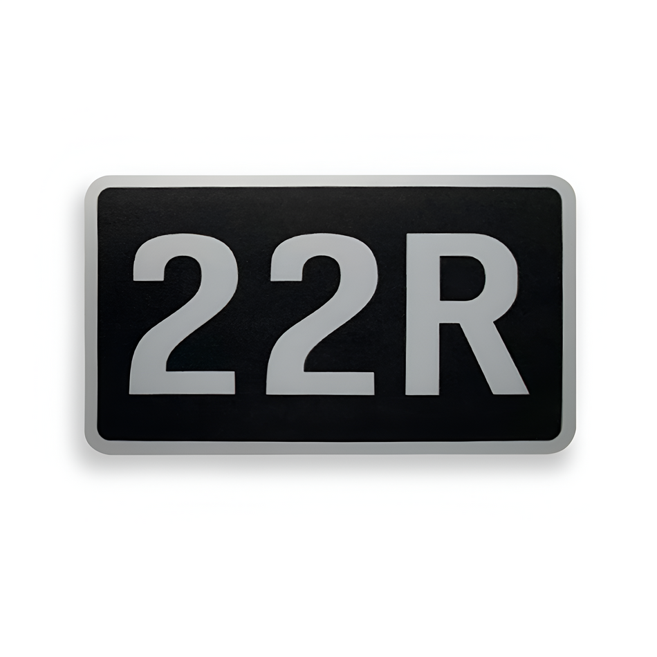 22R Valve Cover Decal (1981-97 4Runner/Pickup/Celica/Corona/Cressida/Land Cruiser)
