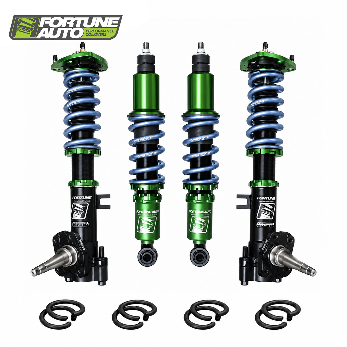 Fortune Auto 500 Series suspension coilover product components for AE86