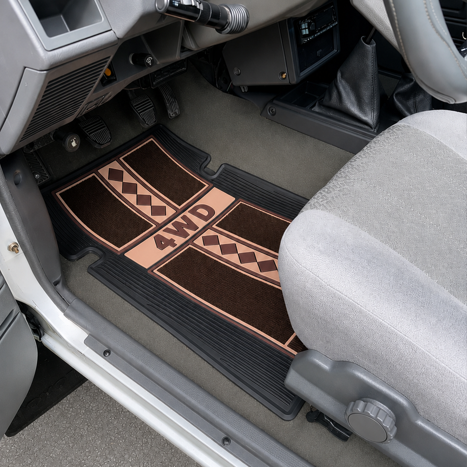 Vintage-Style Rubber Floor Mats (1979-89 4Runner/Pickup)