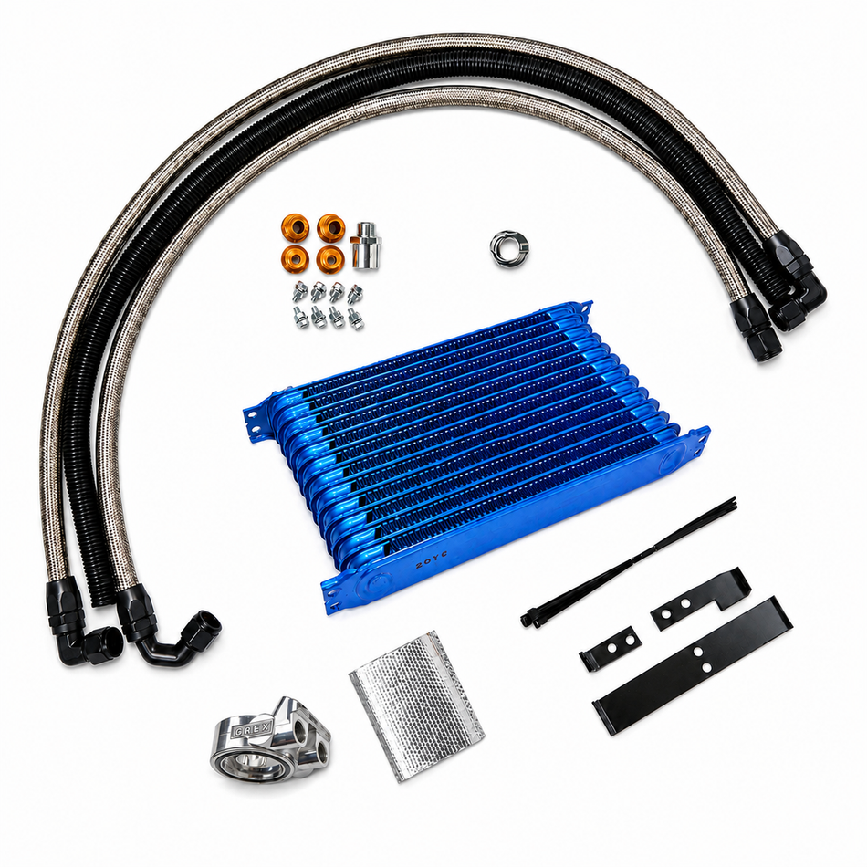 AE86 GReddy 4A-GE 13-Row Oil Cooler Kit (1983-87 Corolla)