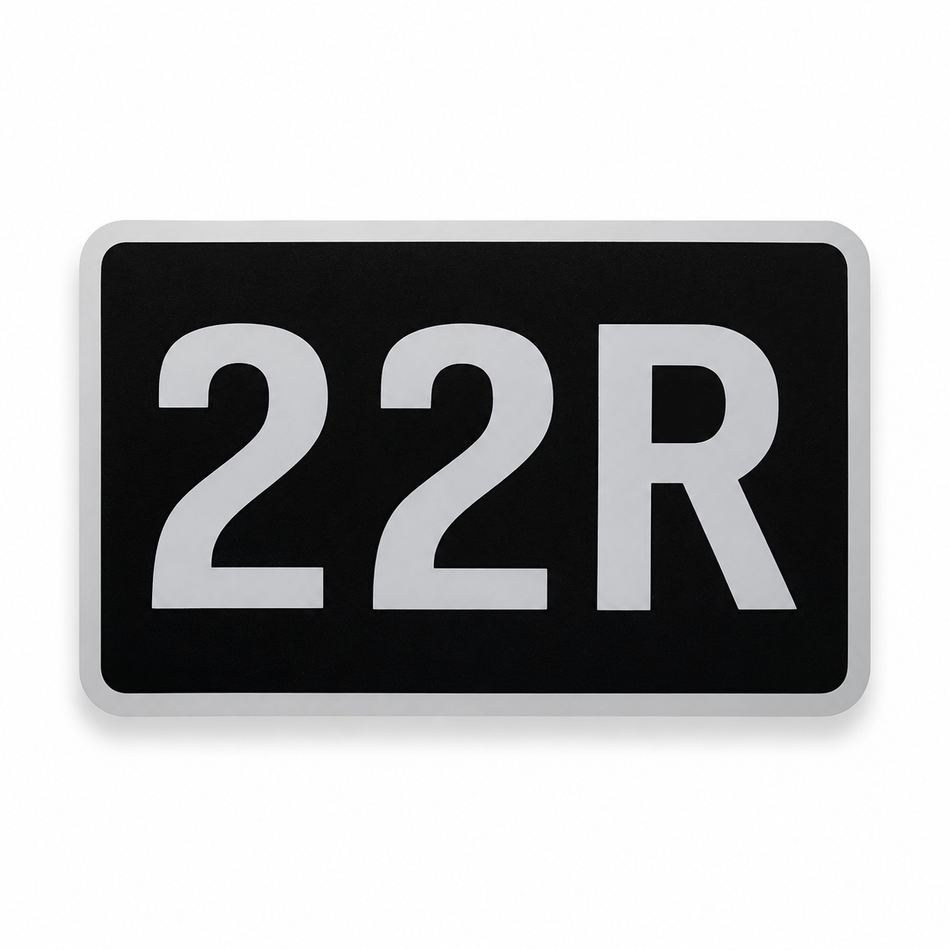 22R Valve Cover Decal (1981-97 4Runner/Pickup/Celica/Corona/Cressida/Land Cruiser)