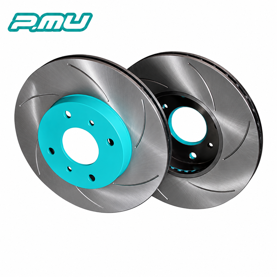 AE86 Project Mu SCR Pure Plus 6 Slotted Front Brake Rotor Set | 4A-GE (Corolla 1983-87)