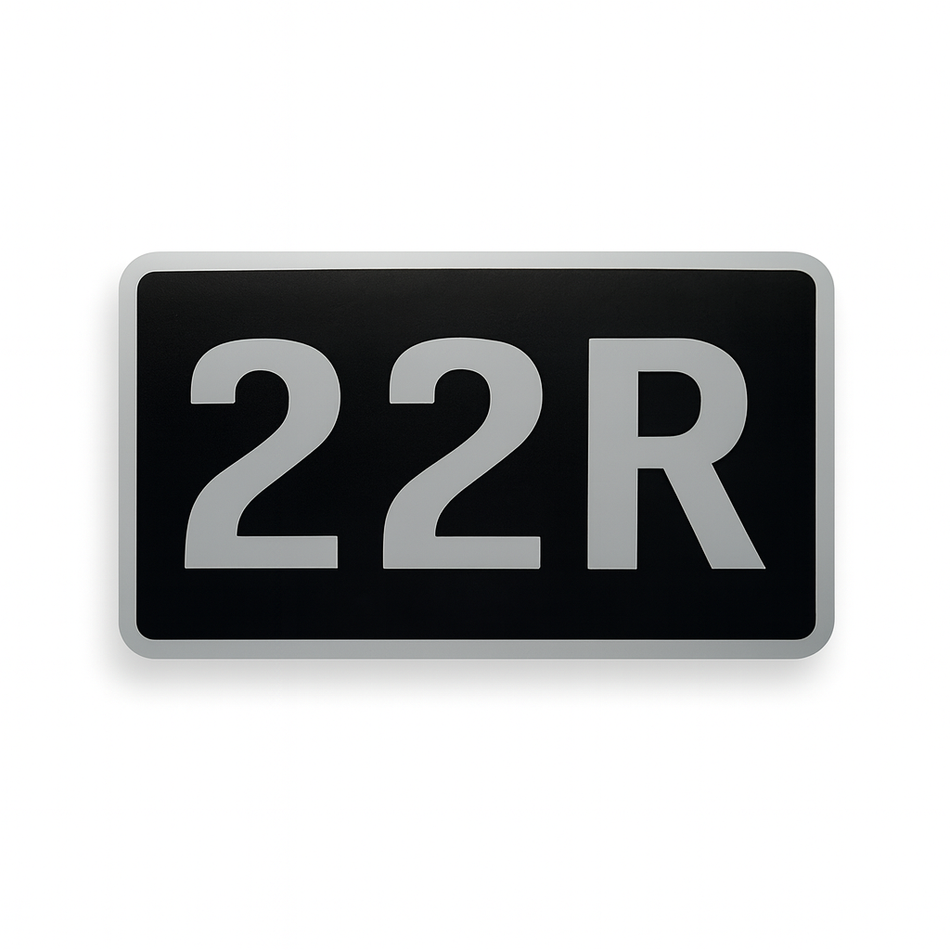 22R Valve Cover Decal (1981-97 4Runner/Pickup/Celica/Corona/Cressida/Land Cruiser)