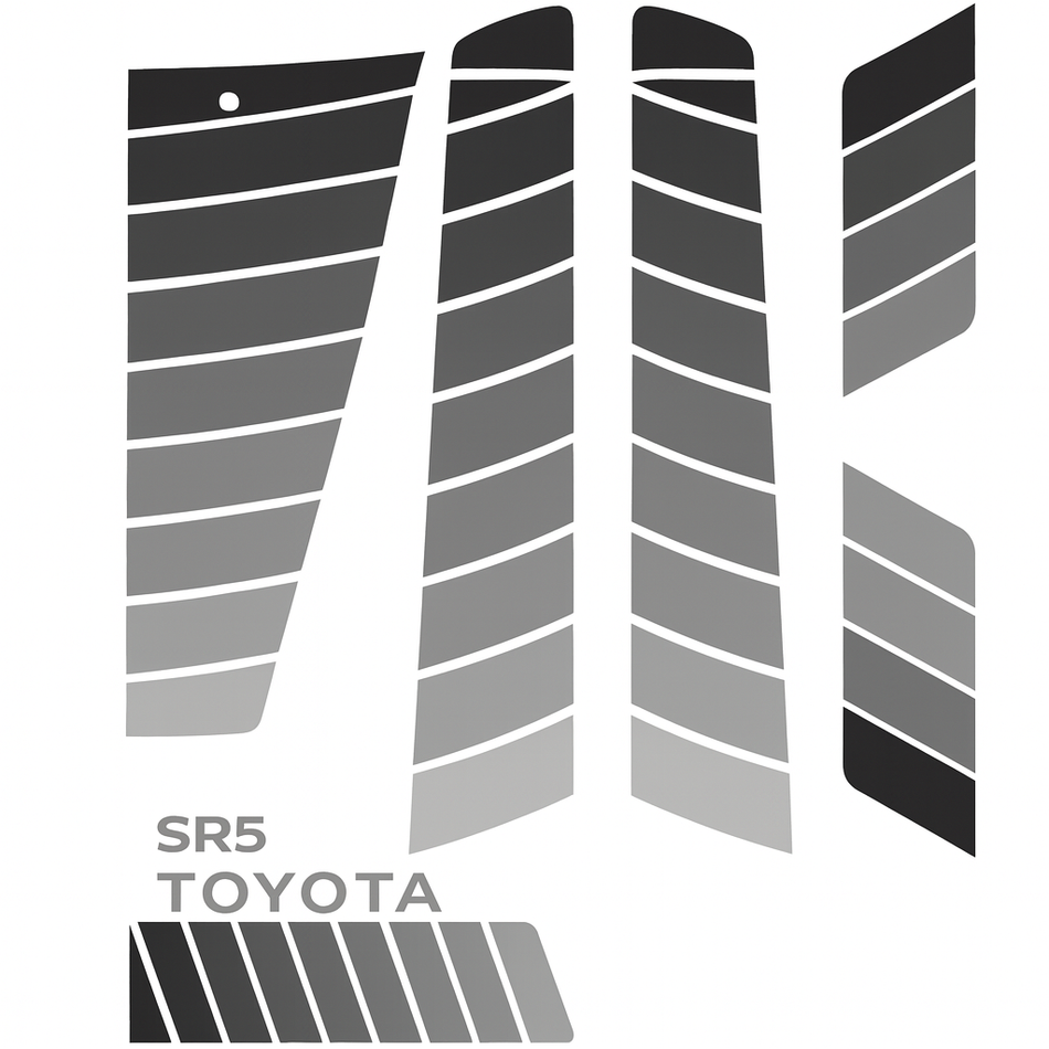 1984-1985 SR5 Gray/Silver Exterior Graphics/Decal Kit (1984-89 4Runner/Pickup)