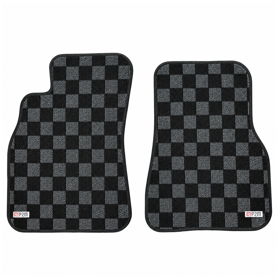 AW11 P2M Dark Grey Checkered Floor Mat Set (1984-89 MR2)