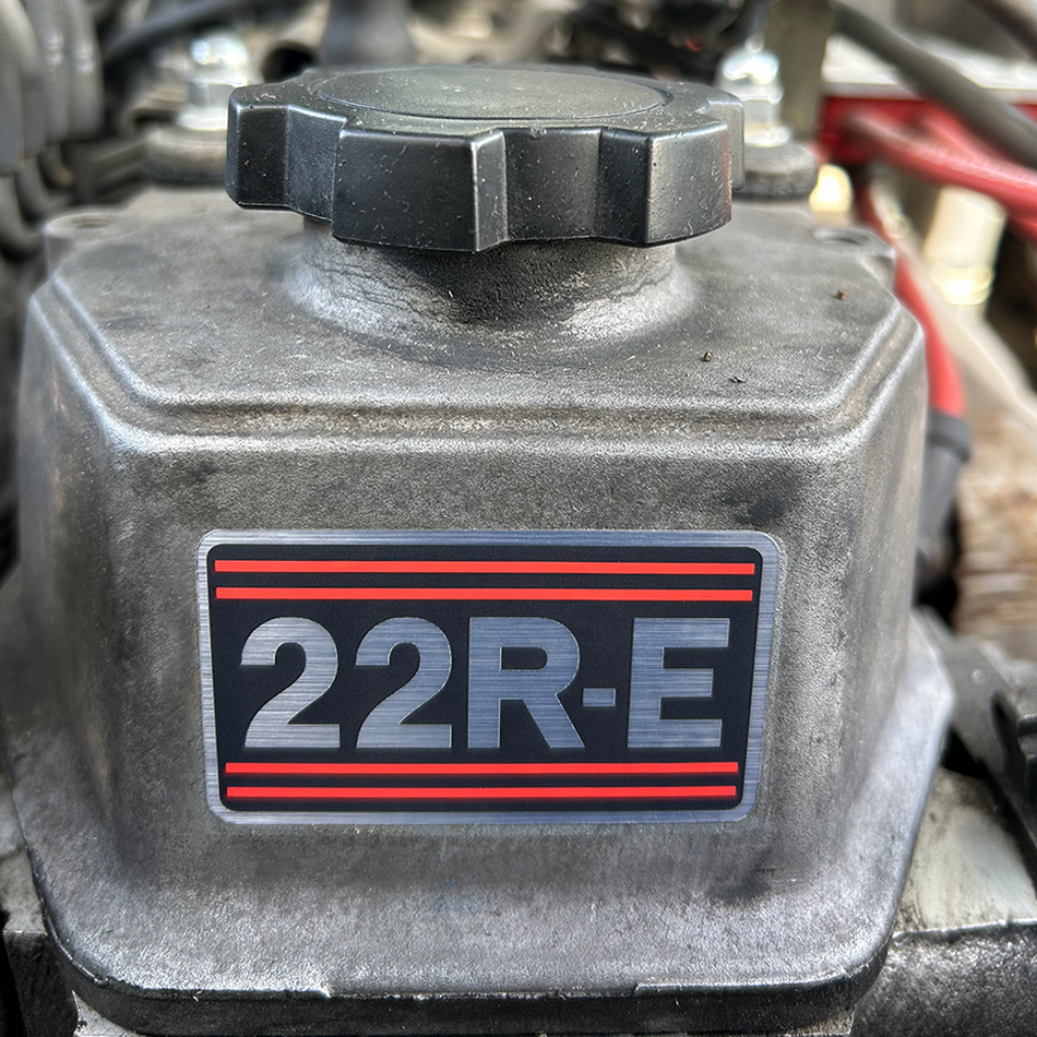 22RE Valve Cover Decal