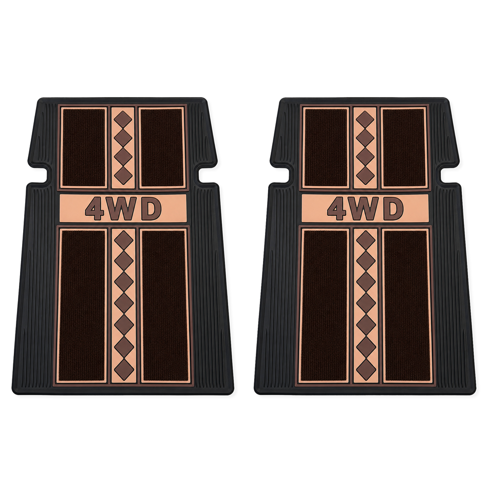Vintage-Style Rubber Floor Mats (1979-89 4Runner/Pickup)