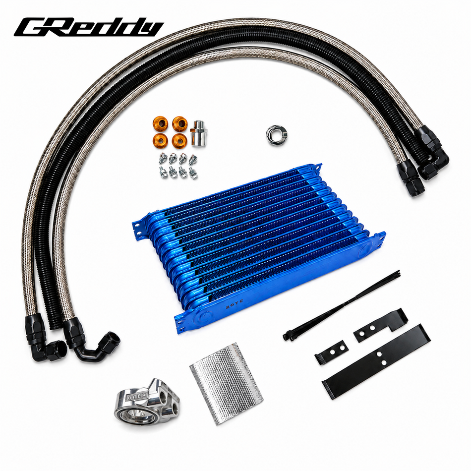 AE86 GReddy 4A-GE 13-Row Oil Cooler Kit (1983-87 Corolla)
