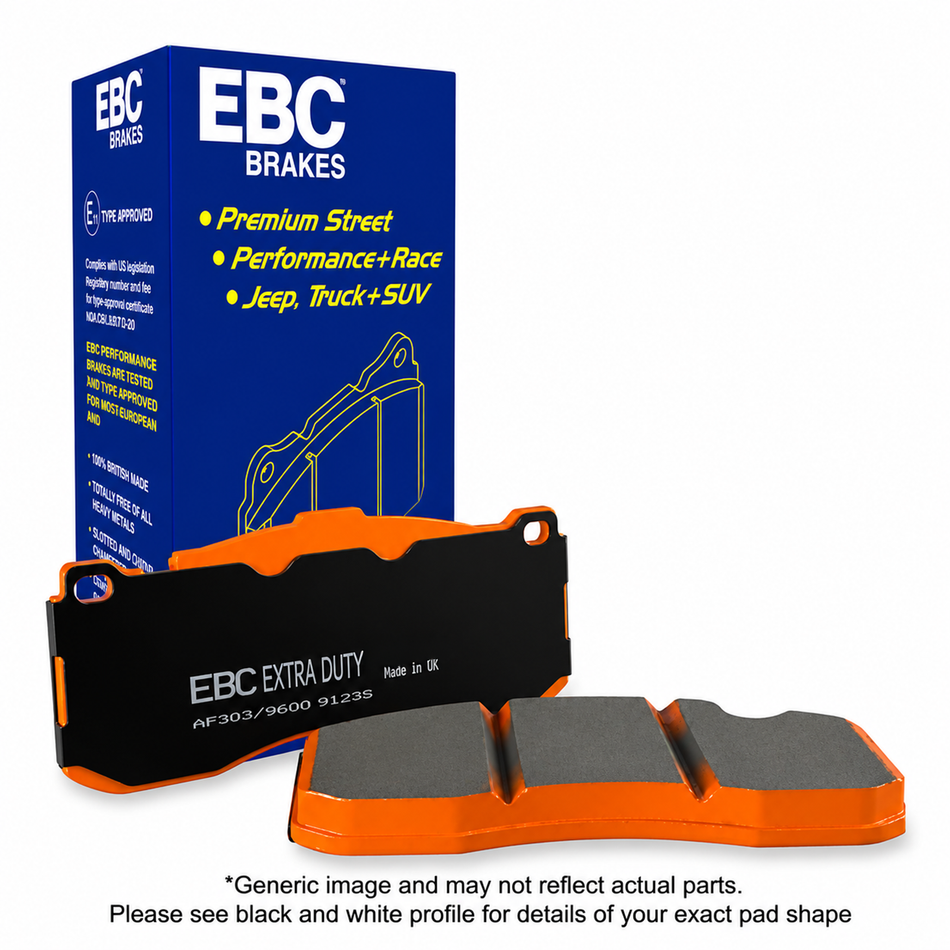 EBC Extra Duty Front Brake Pads 4WD V6 (1989-95 4Runner/Pickup)