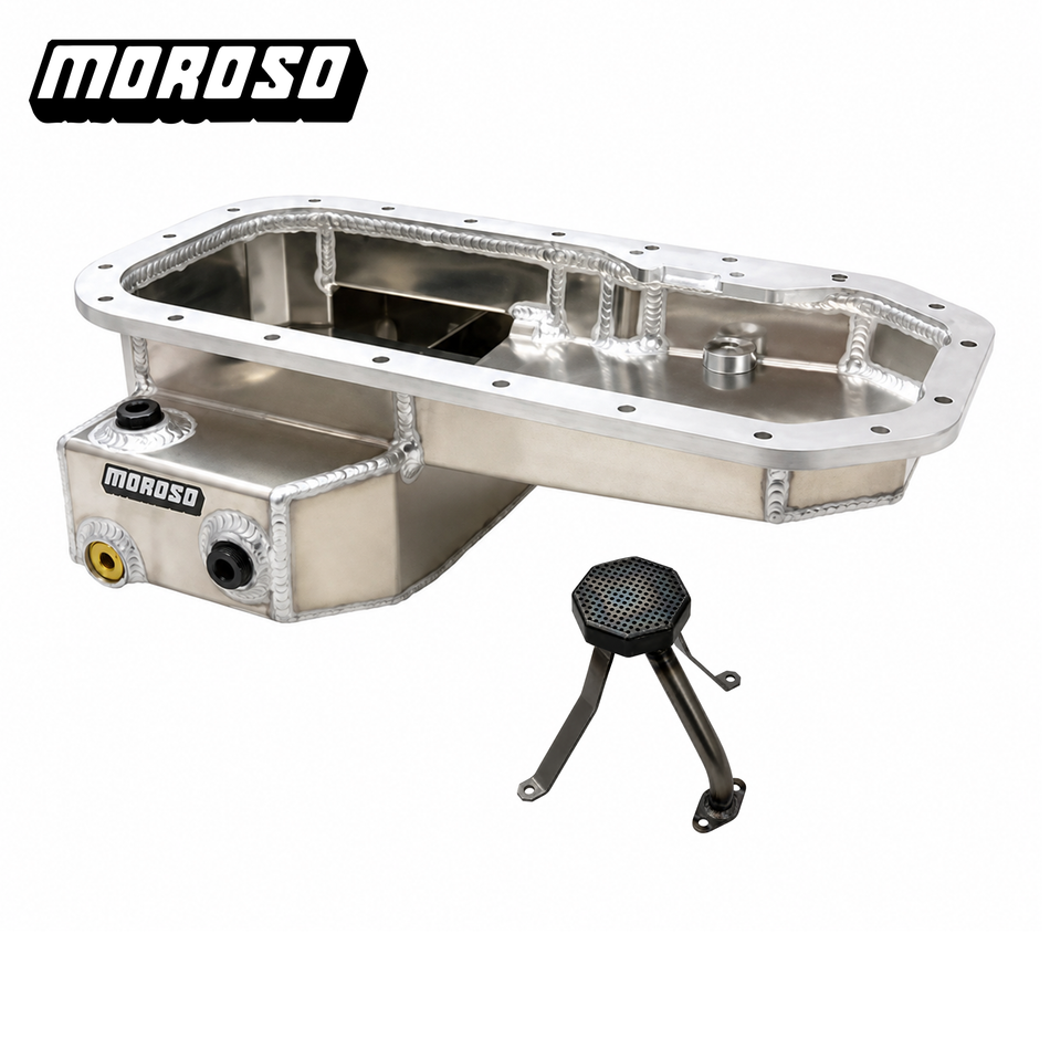 AE86 Moroso Aluminum Road Race Front-Sump Oil Pan (1983-87 Corolla)