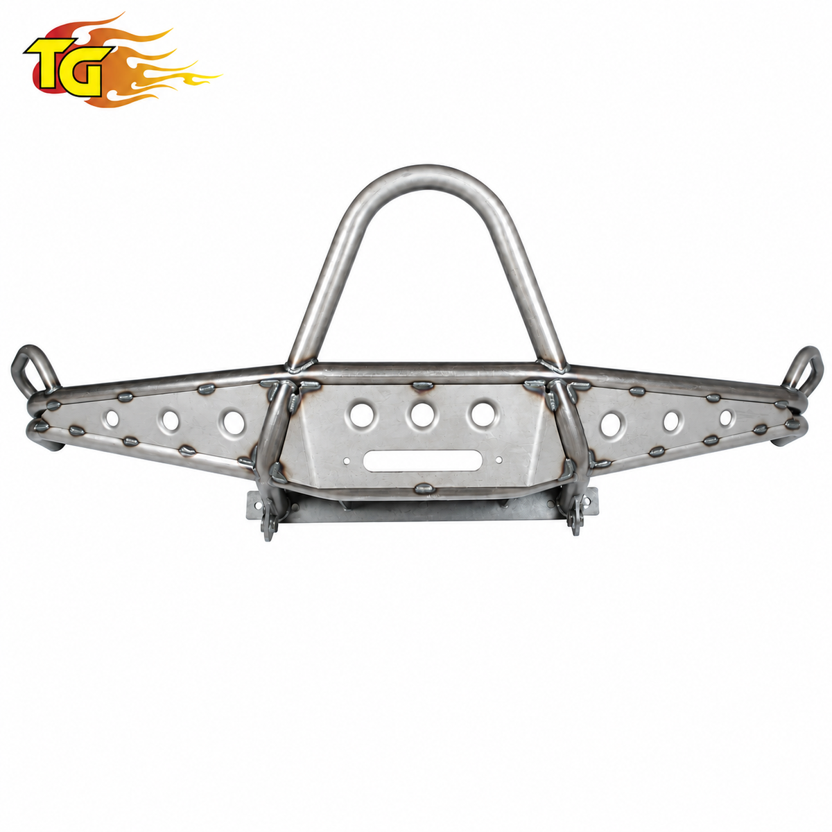 All-Pro Off-Road front tube bumper for 1989-1995 Toyota Pickup and 1990-1995 4Runner 4WD with stinger, fill plates, and side handles