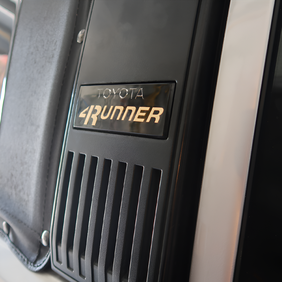 Toyota 4Runner B-pillar emblem installed in the factory location