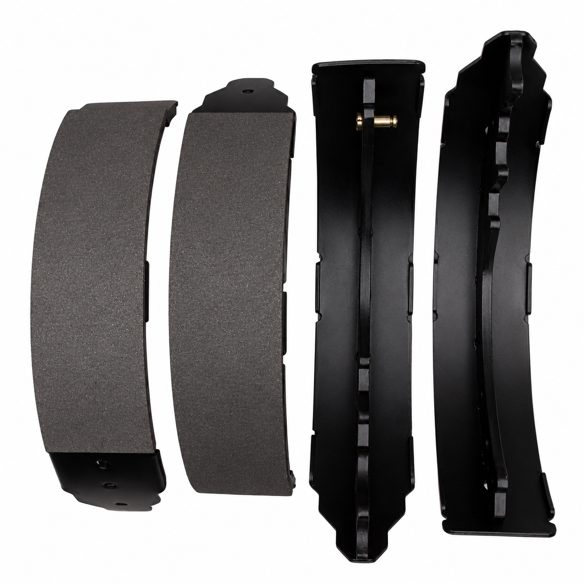 DFC rear brake shoe friction lining and steel shoe detail