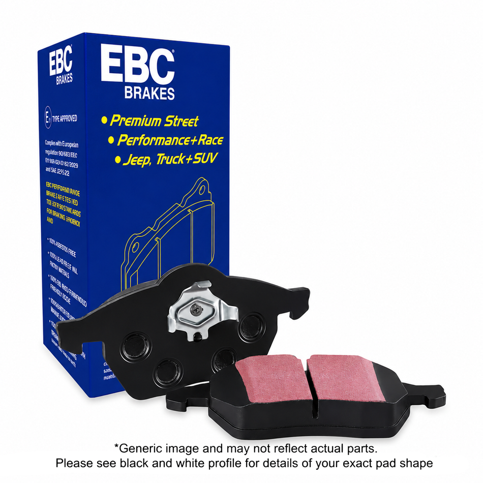 EBC Ultimax2 front brake pad set for Toyota 4WD applications