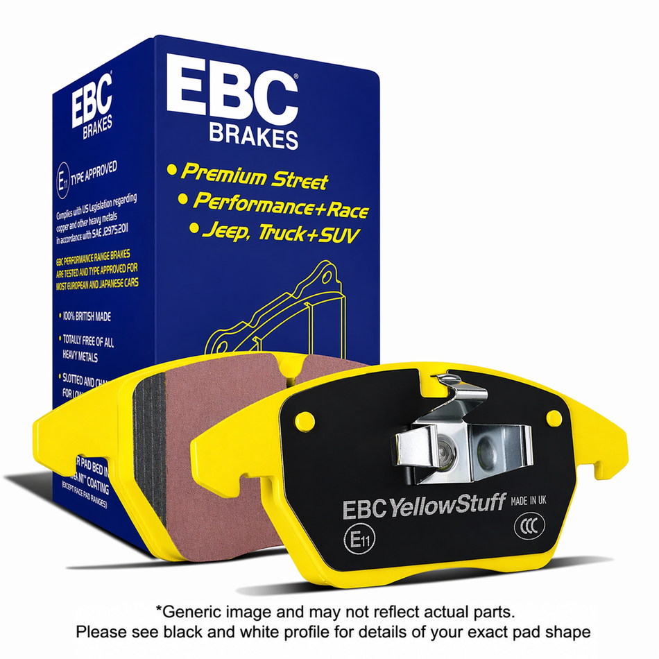 EBC Yellowstuff front brake pad set for Toyota 4WD applications