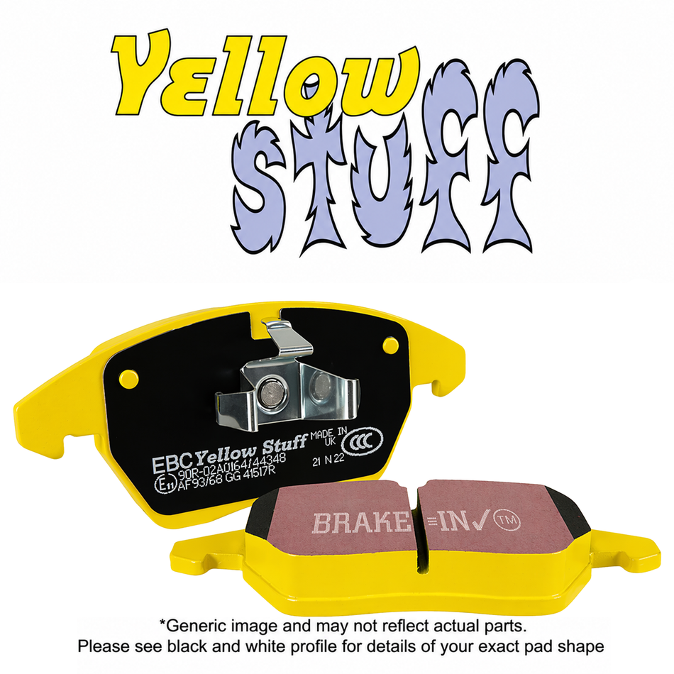 EBC Yellowstuff high-friction front brake pads for Toyota Pickup and 4Runner
