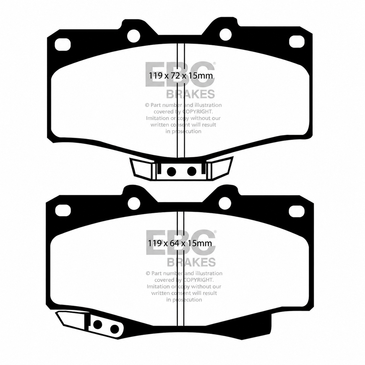 EBC Yellowstuff front brake pads for Toyota truck applications