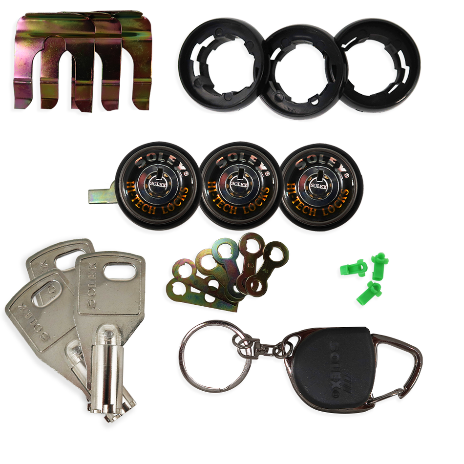 Solex 3 Door Anti Theft Round Key HI-TECH Door Security Locks