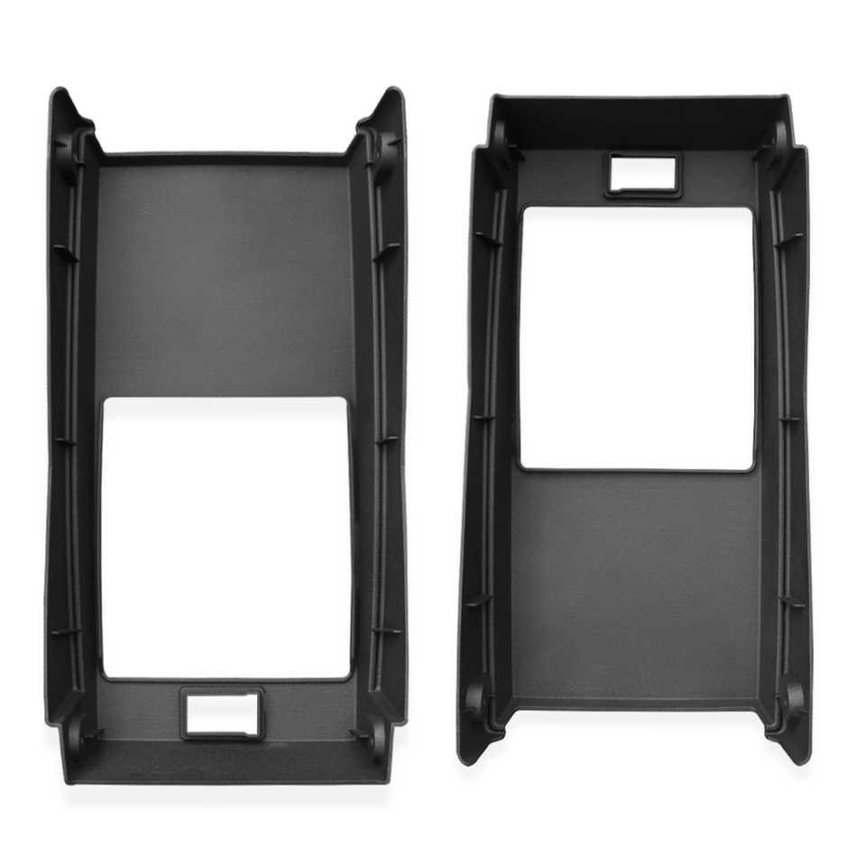 SLS 3D-printed Flintstone Fab automatic 4WD shifter bezel showing factory-style center opening