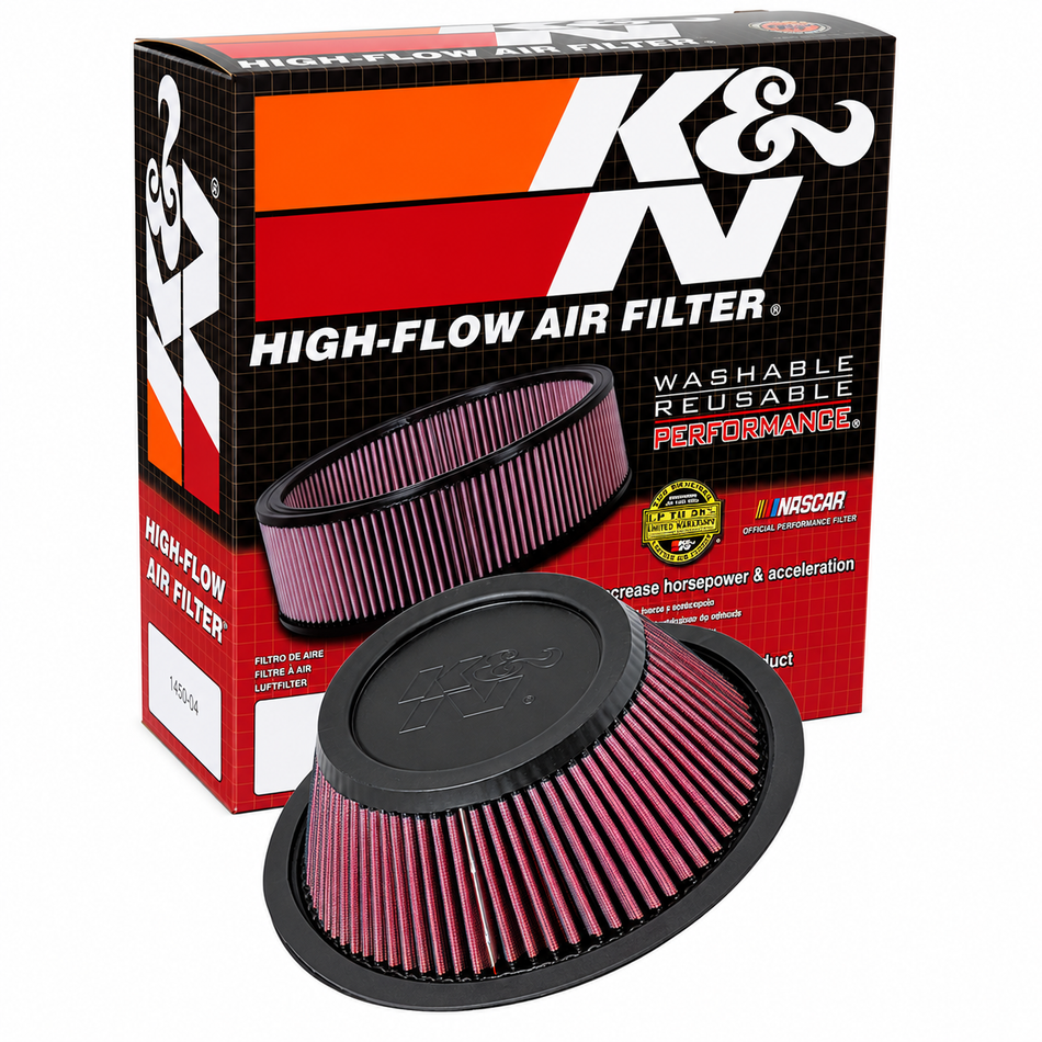 K&N washable high-flow air filter for Toyota 3VZ-E V6 factory air box