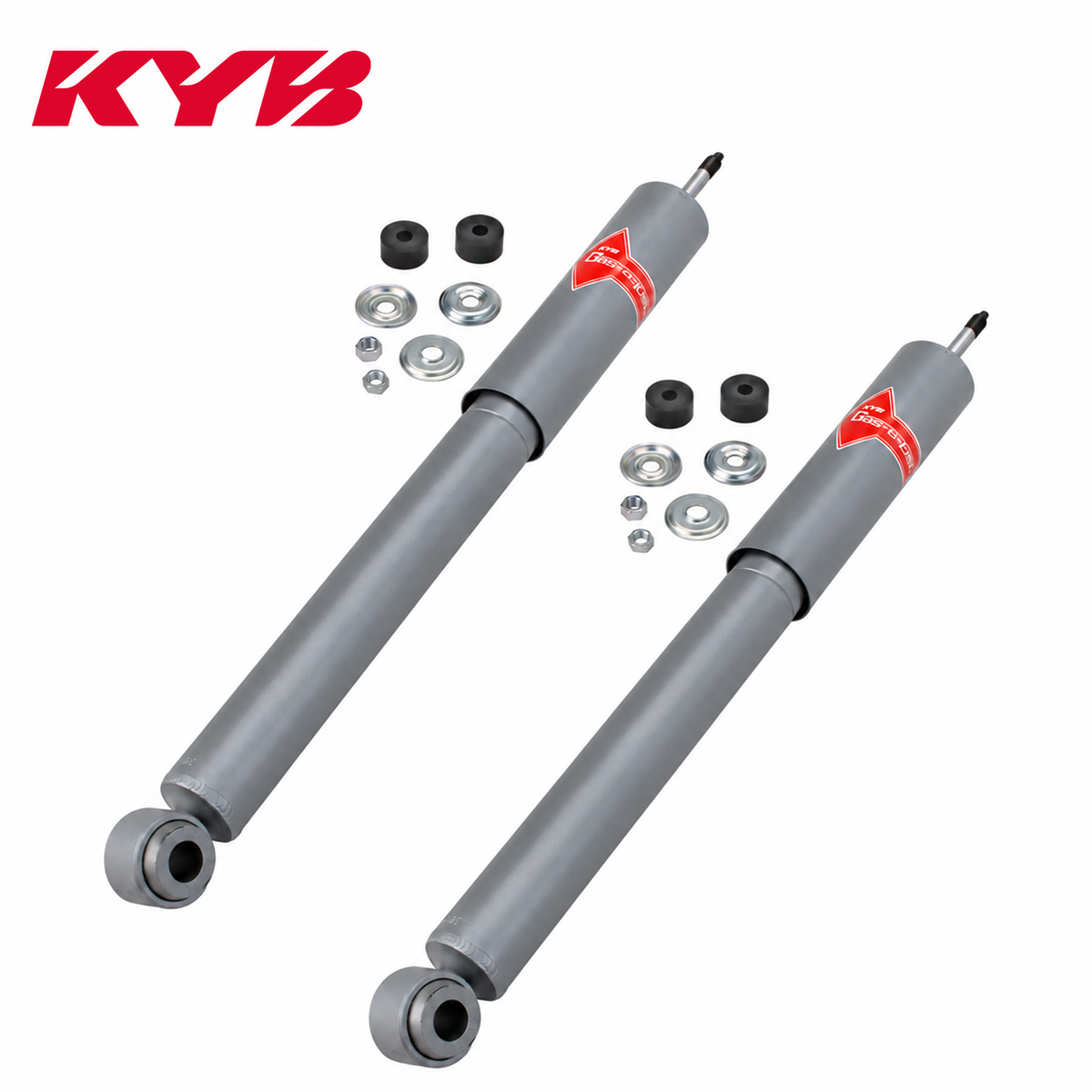 Pair of KYB Gas-a-Just gray rear shock absorbers for 1990–1995 Toyota 4Runner