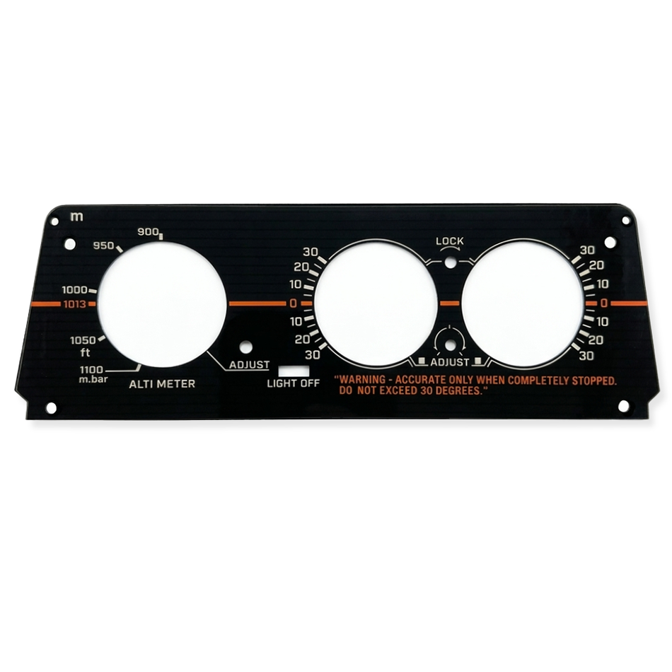 Altimeter/Inclinometer Face Plate (1984-89 4Runner/Pickup)