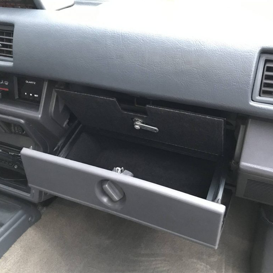 Locking glovebox safe insert with keyed access