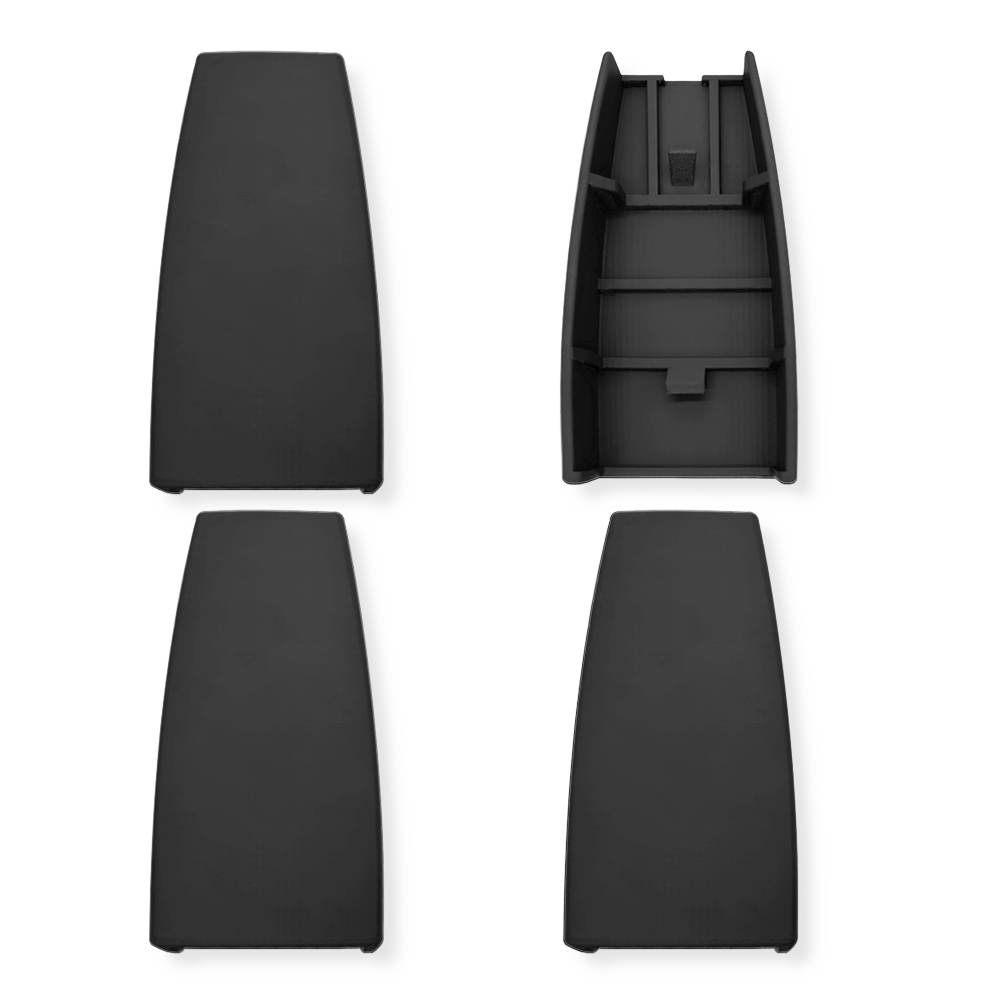 Full set of four gray rear seat hinge covers for 1984-89 Toyota 4Runner