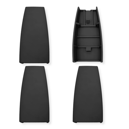Full set of four gray rear seat hinge covers for 1984-89 Toyota 4Runner