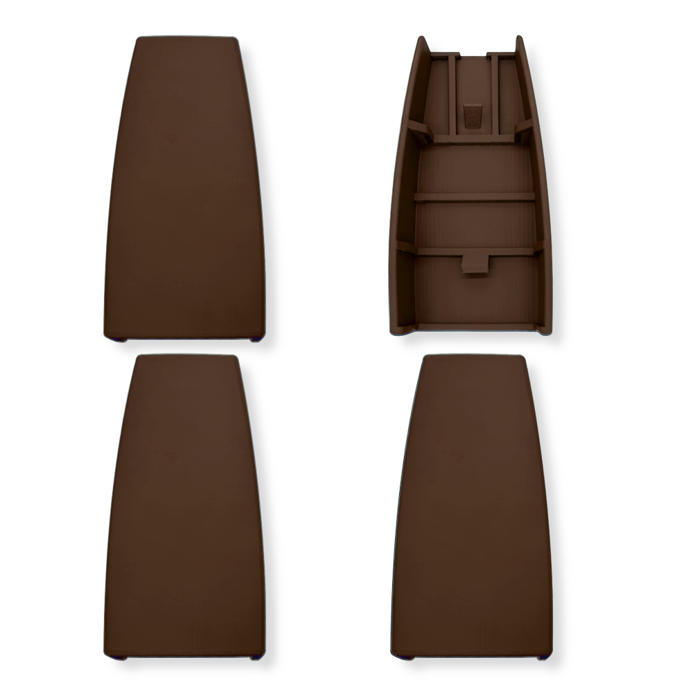 Full set of four brown rear seat hinge covers for 1984-89 Toyota 4Runner