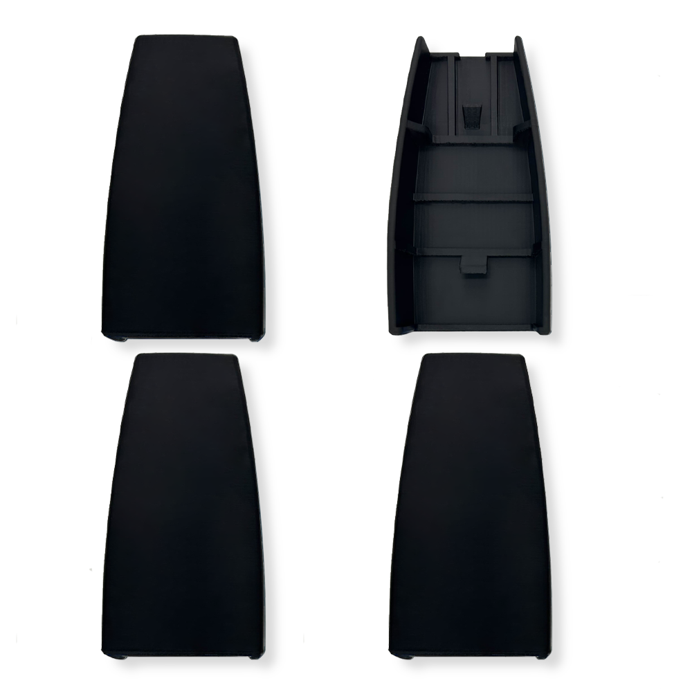 Full set of four black rear seat hinge covers for 1984-89 Toyota 4Runner