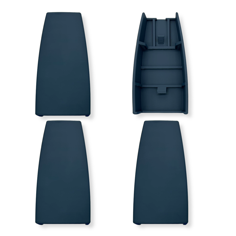 Full set of four blue rear seat hinge covers for 1984-89 Toyota 4Runner
