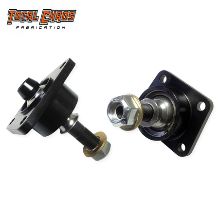 Total Chaos lower ball joint uniball conversion kit with chromoly adapters and mounting hardware