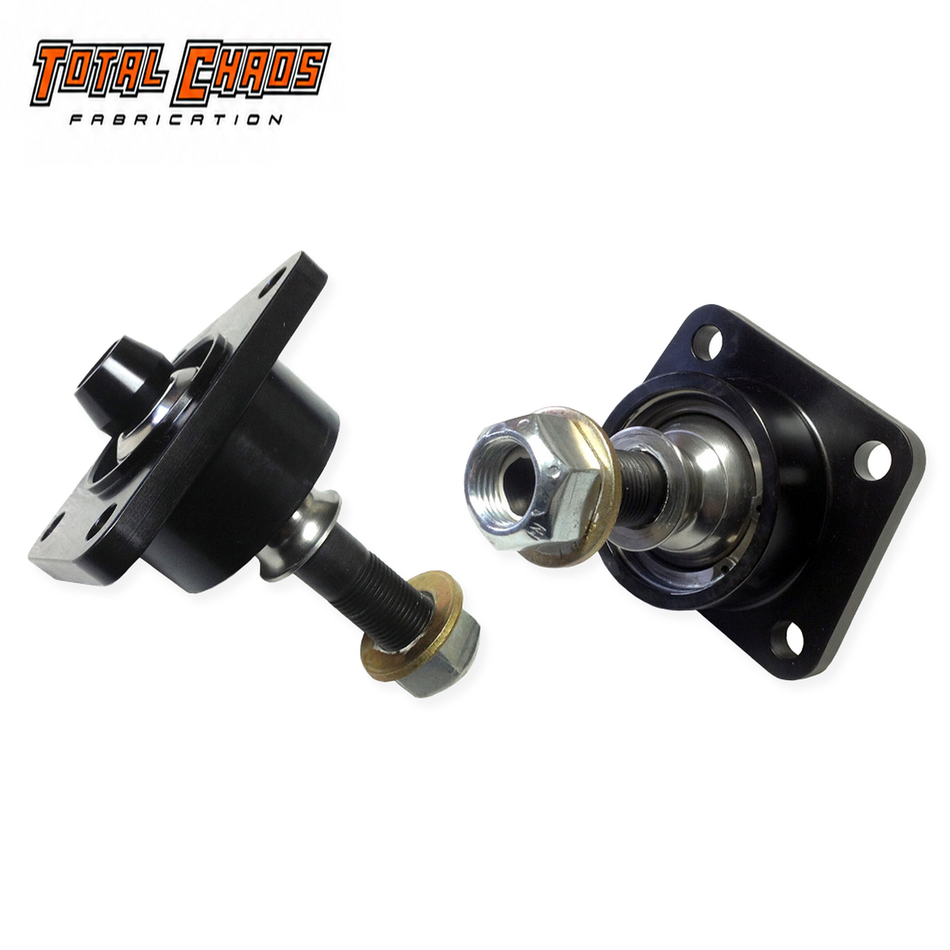 Total Chaos lower ball joint uniball conversion kit with chromoly adapters and mounting hardware