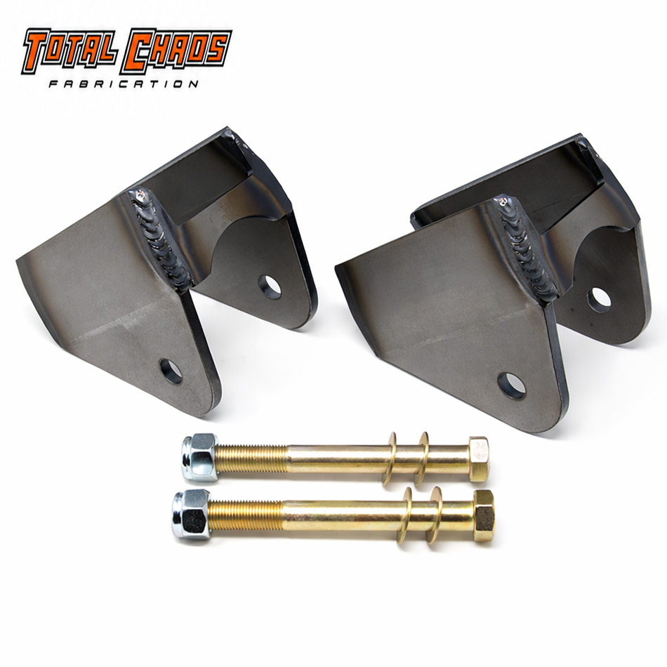 Total Chaos weld-on front leaf-spring hanger pair
