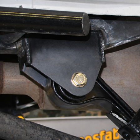 Total Chaos front leaf-spring hanger fabricated steel detail