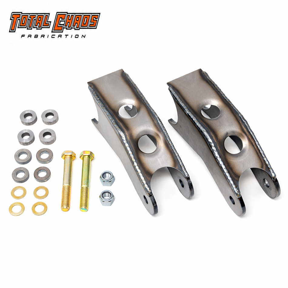 Total Chaos weld-on rear axle shock mount pair
