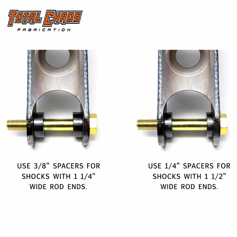 Total Chaos rear axle shock mount gusset and weld surface detail
