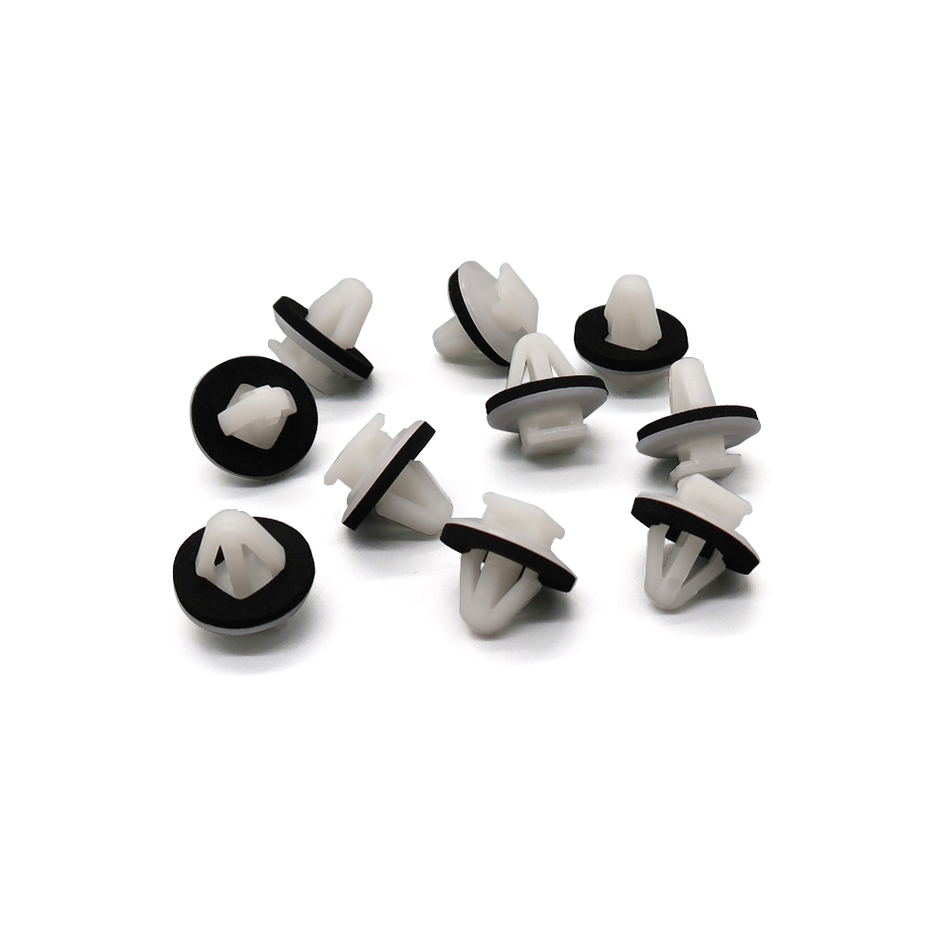 Set of 10 genuine OEM Toyota exterior B-pillar trim panel retaining clips