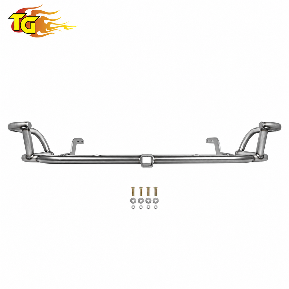 Trail-Gear Rock Defense rear bumper tubing and receiver detail