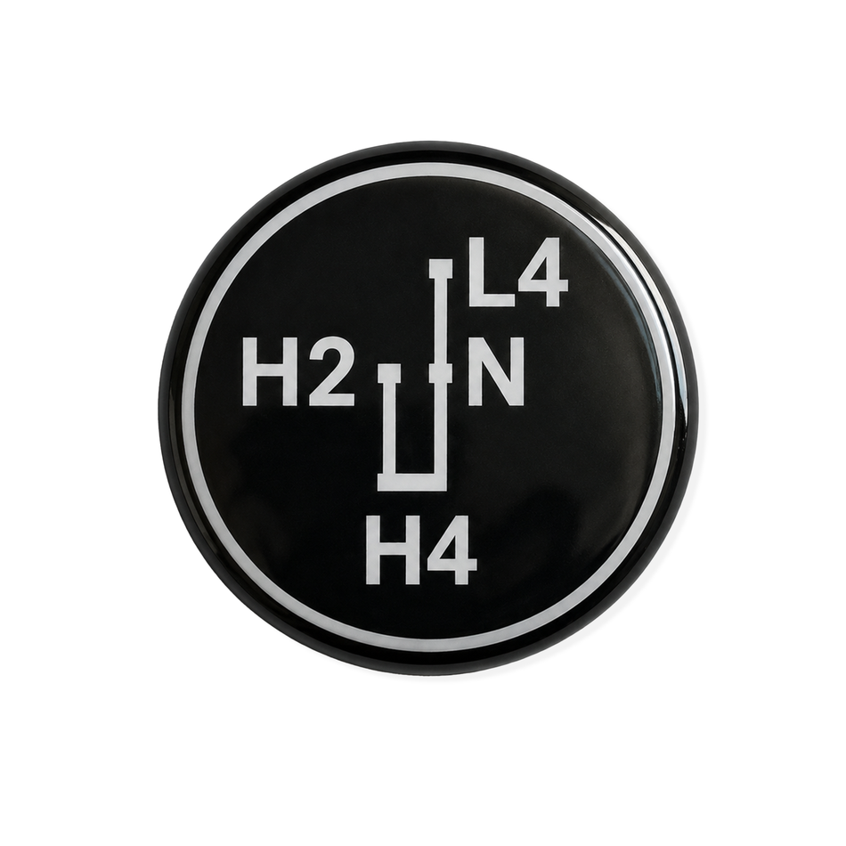 Transfer Case Knob Decal OEM Style (1984-89 4Runner/Pickup)