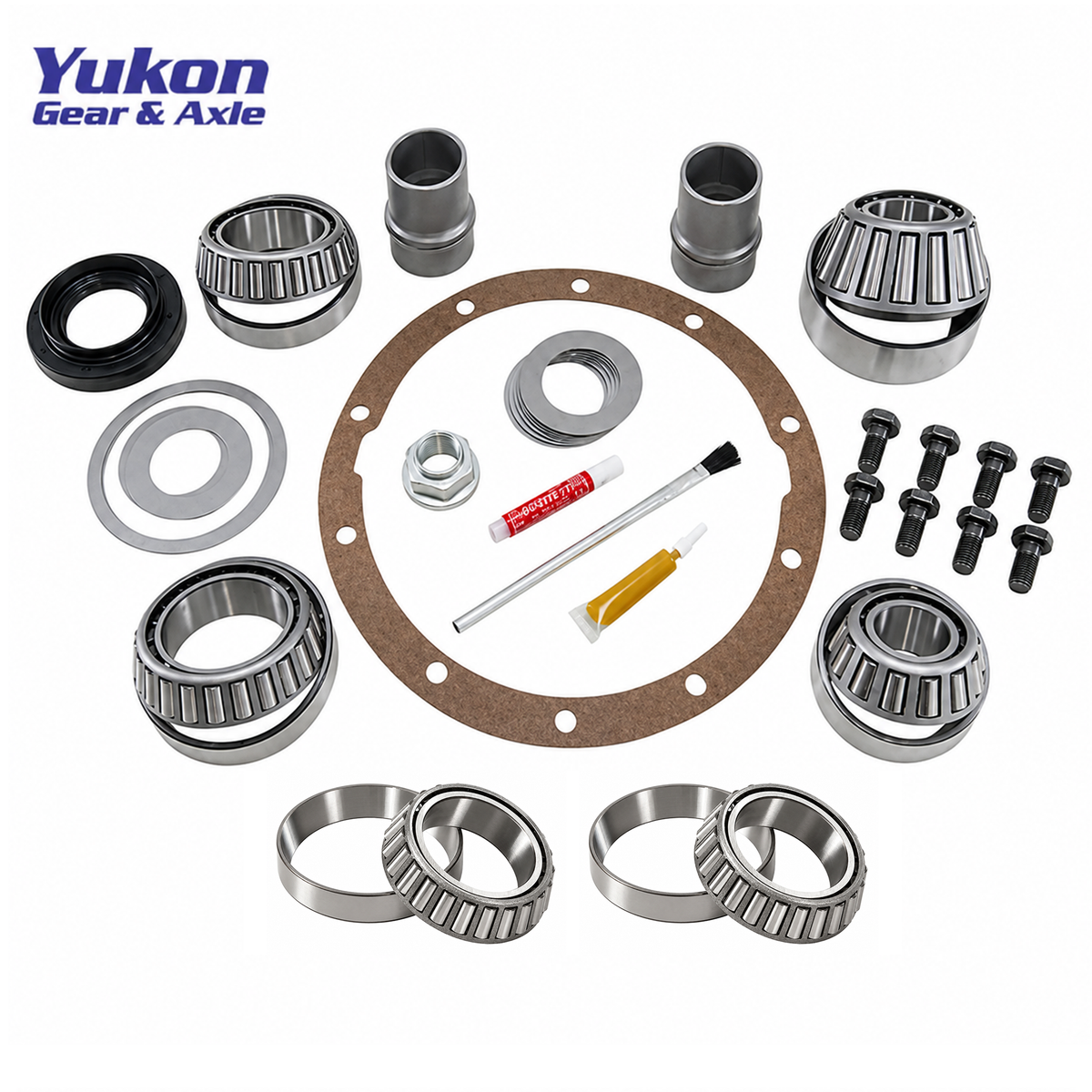 Yukon Toyota 8-inch differential overhaul kit with 50mm carrier bearing conversion components